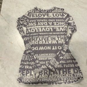 Women’s Lululemon size 8 long sleeve Top , Grey and White